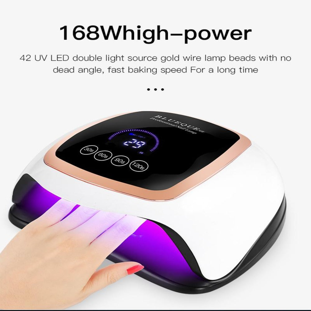 BLUEQUE V3 168W UV Lamp For Manicure LED Nail Lamp For Nail Art Salon Tools - Beautyic.co.uk