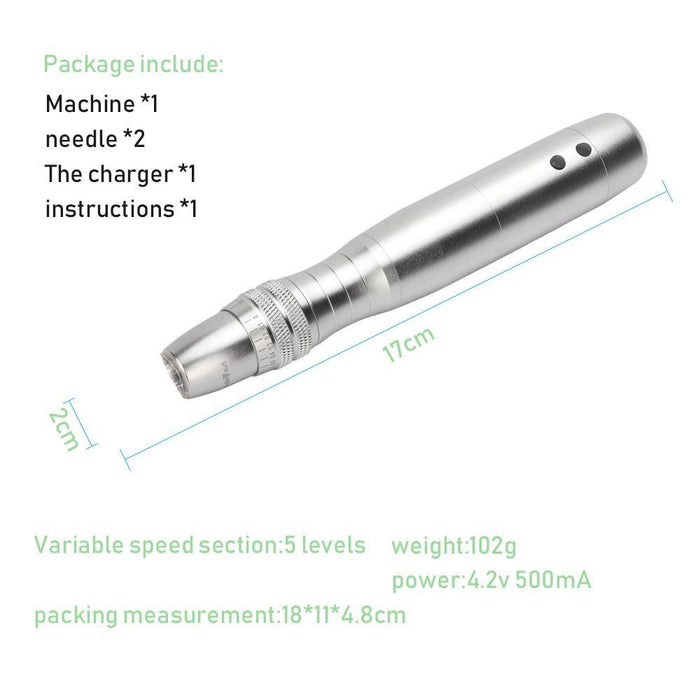 7 LED Photon Micro-Needling Electric Derma Pen With Micro Needle - Beautyic.co.uk