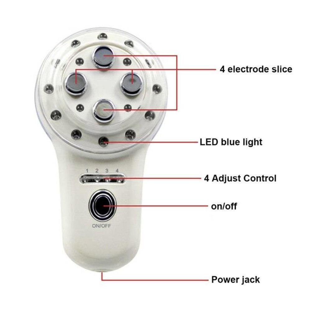 4 in 1 Mini RF Microcurrent Bio LED Electroporation Face Care Device - Beautyic.co.uk